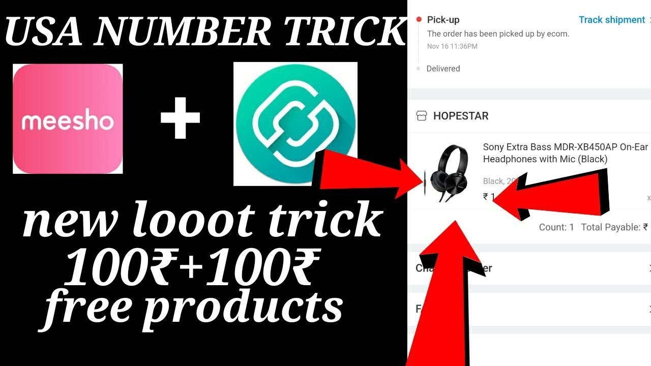 🔥🔥(Usa number trick) meesho unlimited trick 100₹+100₹ Unlimited loot! Free shopping