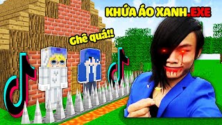 TÔ GÀ THỬ THÁCH 24H XÂY NHÀ AN TOÀN CHỐNG KHỨA ÁO XANH.EXE KINH DỊ TRONG MINECRAFT*TÔ GÀ BẢO VỆ NHÀ