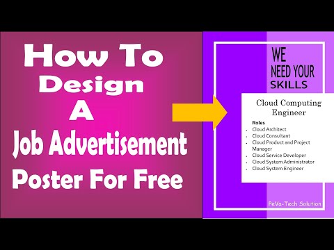 How to Design A Job Advertisement Poster || Ms Publisher - YouTube