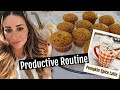 HOW TO BE PRODUCTIVE//PUMPKIN MUFFINS, PUMPKIN SPICE LATTE (dairy free)