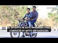 Los materiales utilizados por este ingeniero para CONDUCIR su moto SIN GASOLINA