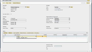 SAP Business ByDesign - Sales Order Creation