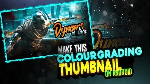 How to make a colour grading thumbnail on Android like dynamo & kronten