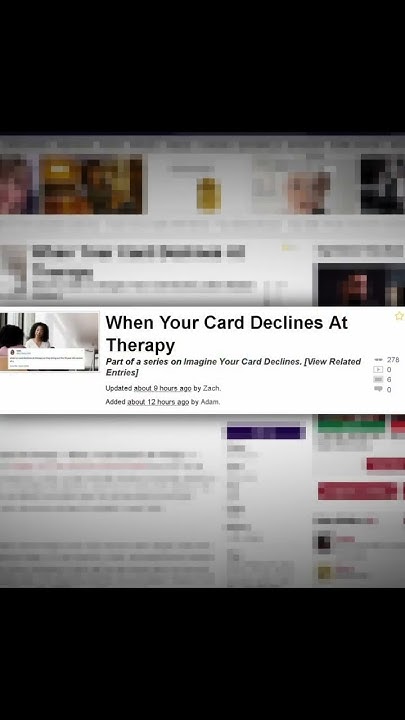 what is the when your card declines at therapy meme? - YouTube
