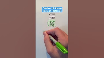Quotient of Square Roots of Factorials #Shorts #math #maths #mathematics