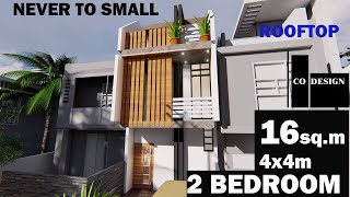 Small House Design 4x4 (16 SQM) -3 storey house design