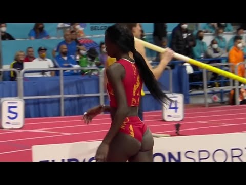 Fatima Diame 🍑🍑🔥 - Long Jump | 2022 World Indoor Championships | **showed ass**