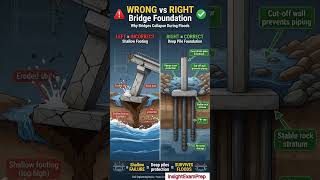 Why Bridge Foundations Fail Near Rivers 😱Wrong Vs Right bridge foundation #insightexamprep