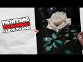 PAINT with me: A ROSE in a DARK FOREST (all the techniques!)