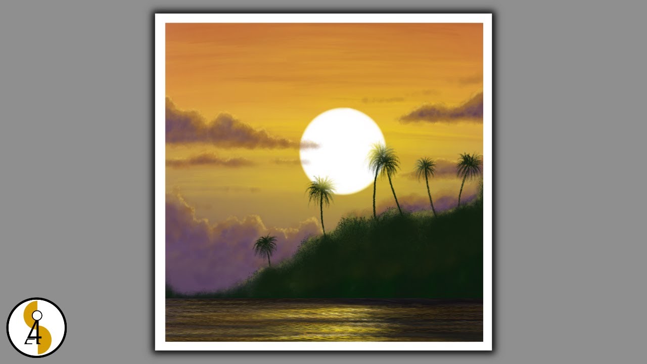 Sunset Painting Procreate / Sunrise Painting / Procreate Art / iPad Art ...