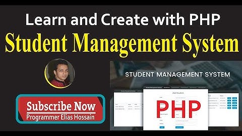 Student Management System | PHP Project | (SMS Demo) | Elias Hossain | ইলিয়াছ হোসাইন | PHP Bangla