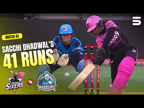 Sacchi Dhadwal's Impressive 41 Runs | Toronto W vs Vancouver W | Canada Super 60 2026 | ZQ1K