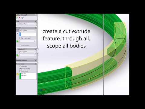 SolidWorks 2014, Tutorial to create a Key Ring, 3D Printing ready! HD