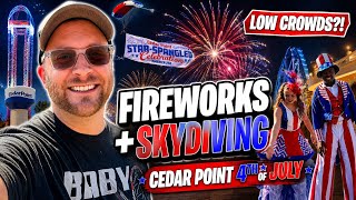 Cedar Point VIP Fireworks Beach, Skydiving & LOW Crowds! | 4th of July 2026