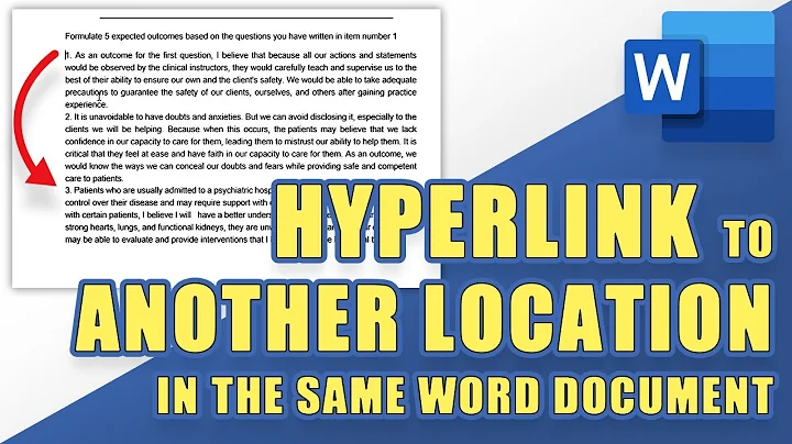 How to HYPERLINK to a Specific Location Within the SAME Word Document (EASY!)
