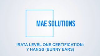 IRATA Level 1   Y Hangs Bunny Ears