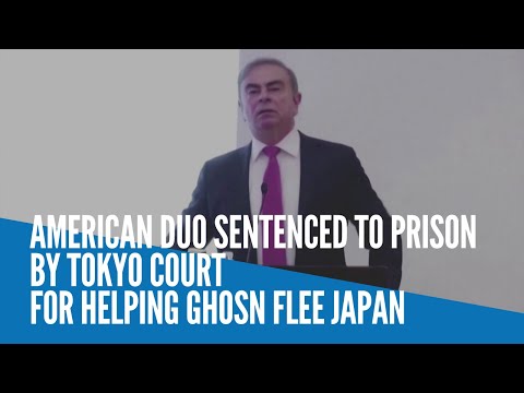 American duo sentenced to prison by Tokyo court for helping Ghosn flee Japan