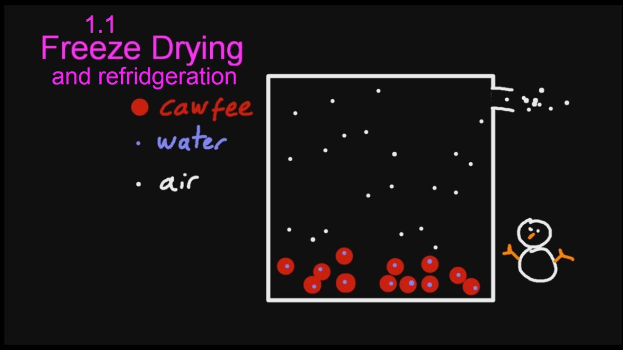 1.1 Utilization Freeze Drying and Refridgeration [SL IB Chemistry
