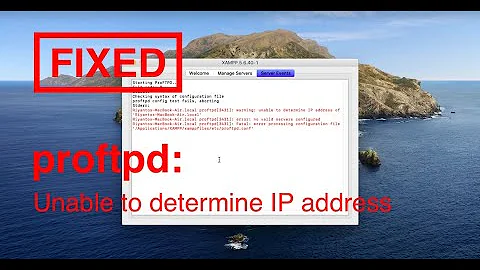 Tutorial How To FIX proftpd XAMPP unable to determine IP address
