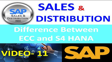 Difference Between ECC & SAP S4HANA | SD | Sales Distribution Configuration in Sap | DK TECHNOLOGIES