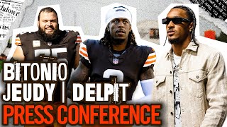 Joel Bitonio, Jerry Jeudy & Grant Delpit | Press Conferences