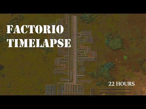 Timelapse Factorio - MyVanillaBase | 22 часа игры за 5 минут