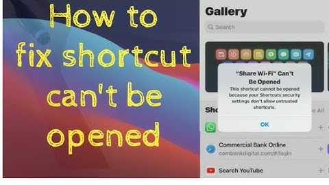 How to fix shortcut cannot be opened