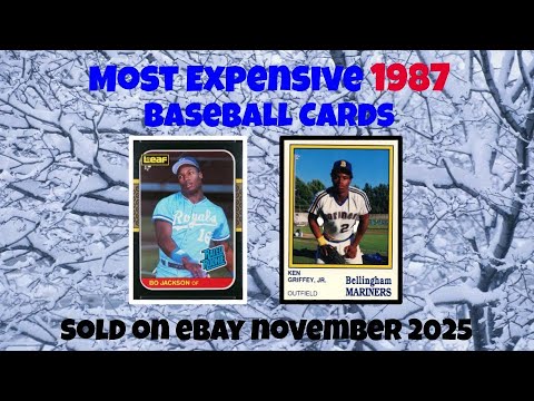 1987 Most Expensive eBay Sales Baseball Cards - November 2025