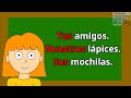 Determinantes posesivos para niños  Video con ejemplos de Peques Aprenden Jugando