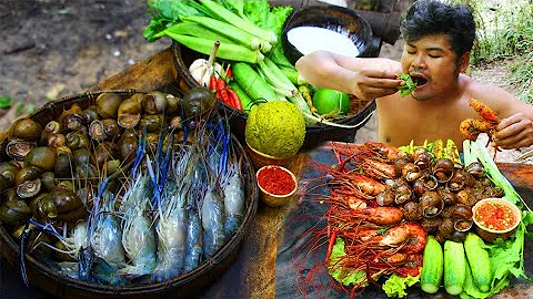 Cooking Lobsters,Snails BBQ Counsine eating Delicious all times - Cook mukbang Snail Spicy food - DayDayNews