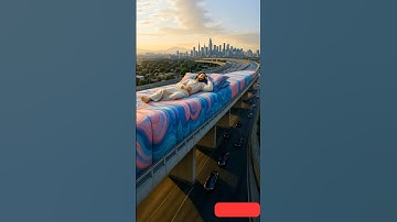 Jesus resting on an overbridge as his bed, comes down and walks away. #vfx#creative#art#jesus#edit