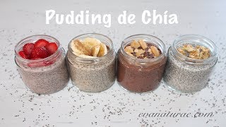Pudding de Chía 4 deliciosas recetas de vainilla, chocolate, fresa y plátano