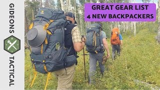 Great Gear List 4 New Backpackers