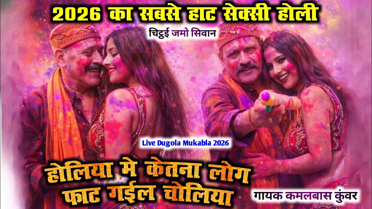 2026 का सबसे हॉट सेक्सी होली Kamalbas Kunwar LiveDugola| holisong होलिया मे केतना लोग फाट गईल चोलिया