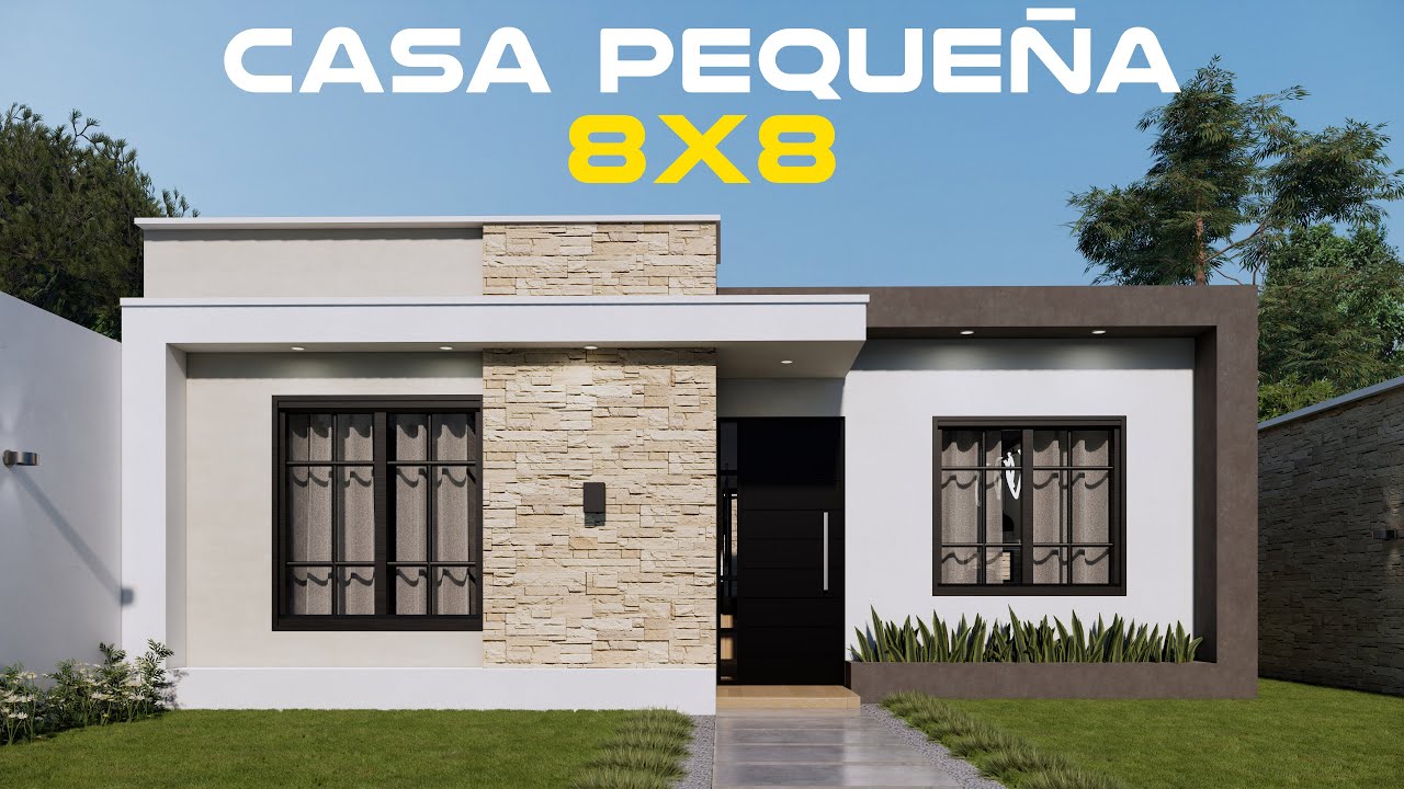 🔥 Casa Moderna Pequeña 8x8 ¡El diseño ideal para ti!
