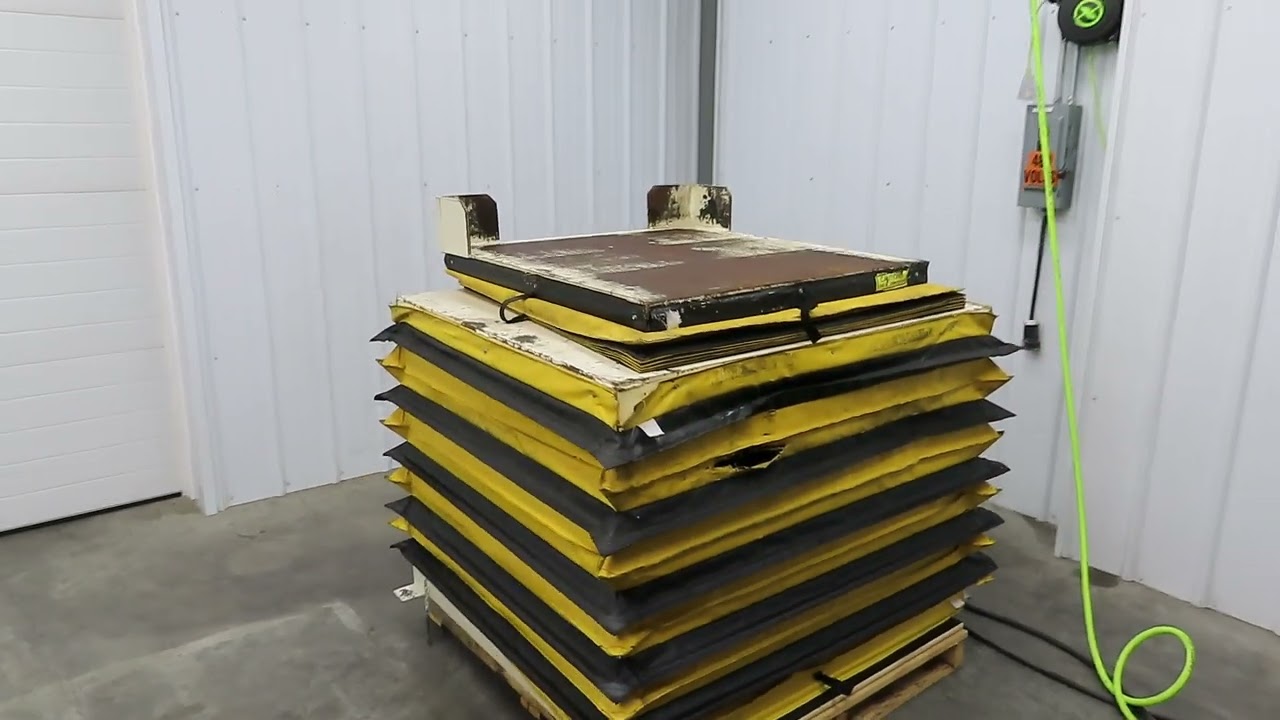Pneumatic Lift Tilt Table Tote Tipper 3000lbs 21° Degree 36x38" Top Air Controls Sku: 292859