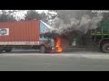 Truck on fire at thandalam