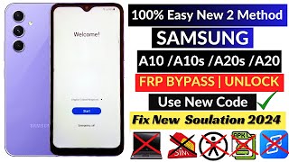 Samsung A10,A10S,A20,A20S FRP Unlock 2024 Android 11 | Google Account Bypass/ Remove Frp Without Pc