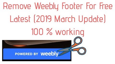 Remove footer from weebly (2019) 100% Working - check description for update