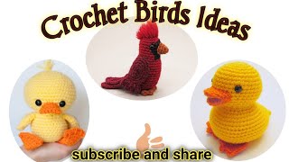 Crochet Birds Ideas|| Beautiful crocheted Birds design