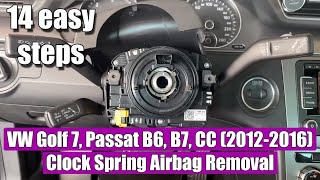 How to Replace Clock Spring on Volkswagen Passat B6, B7, CC, B8 (2006-2023), Golf 7, Caddy, Touran