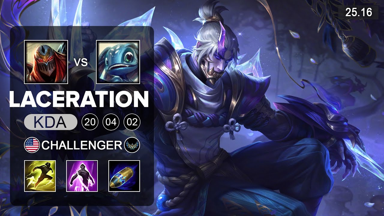 Laceration Zed vs Fizz Mid - NA Challenger - Patch 25.16 Season 15