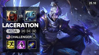 Laceration Zed vs Fizz Mid - NA Challenger - Patch 25.16 Season 15