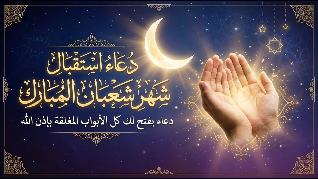 دعاء استقبال شهر شعبان المبارك، دعاء يفتح لك كل الأبواب المغلقة بإذن الله .. لا تضيع أجره🤲(4k)