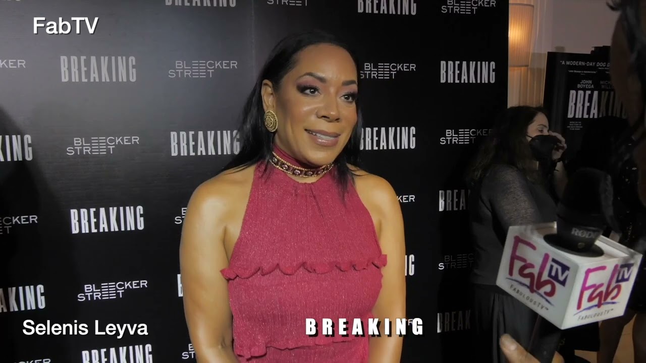 Selenis Leyva reveals "BREAKING" at the premiere.