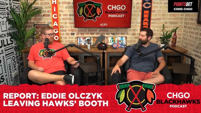 Great to talk to Blackhawks legend Eddie Olczyk 🏒  Great to talk to  Blackhawks legend Eddie Olczyk as he spent time in Indianapolis with his son,  Nick, and the Indy Fuel