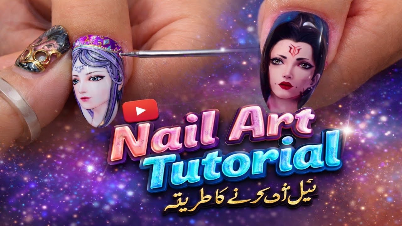 Hand Painted Nail Art Tutorial | Character Nail Art Step by Step | 3D Nail Art