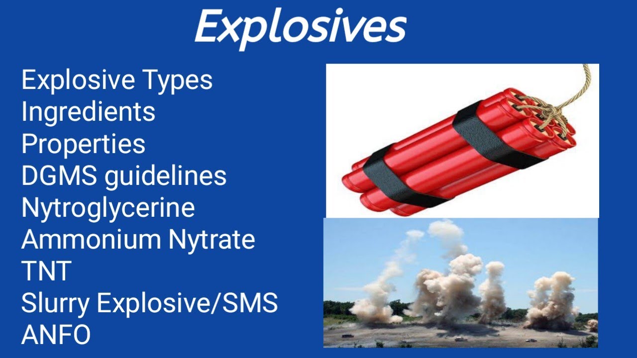 Explosive Used In Mines Different Types Of Explosives Used In Mines