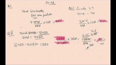 Class 6th ICSE Percentage Ex- 9 B