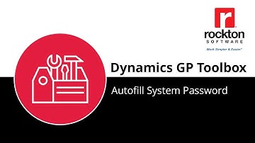 Dynamics GP Toolbox Spotlight:  Autofill System Password
